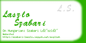 laszlo szabari business card